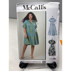 McCalls M8385 Plus Size Dress Sewing Pattern Uncut Size 30W 32W 34W 36W 38W